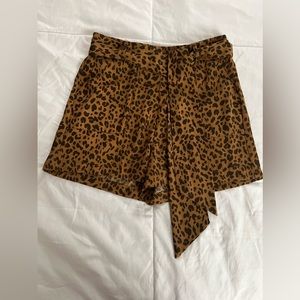 A New Day Leopard Dress Short with Tie - Size M - Great Condition